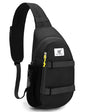 SKYSPER Sling Bag Anti-Theft RFID Crossbody Bag Travel Cross Body Backpack Shoulder Hiking Sling Daypack(Black)