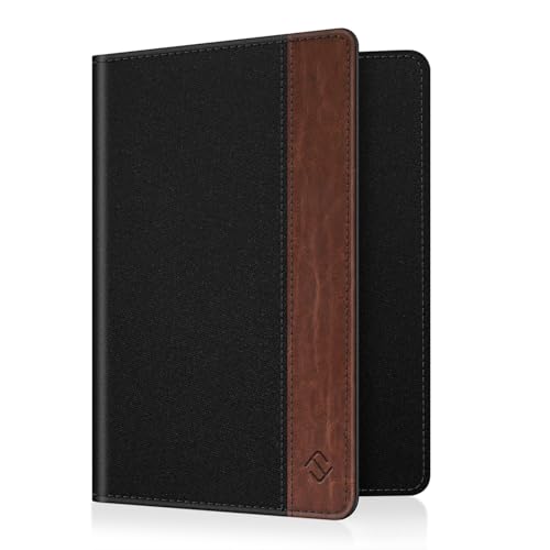 FINTIE Passport Holder, Slim Travel Wallet RFID Blocking Card Case Cover Passport Cover Protector Essentials with Credit Card Slots for Women/Men | Slim - color: Denim Black