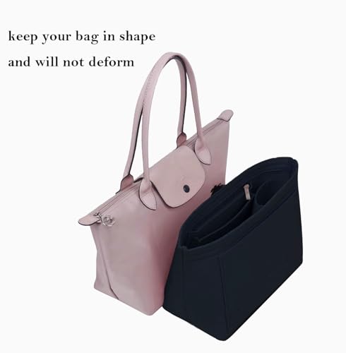 Lckaey purse Organizer Insert for le pliage organizer tote insert Large handbag organizer inserts large bag insert 1032black-L - color: Black, size: large