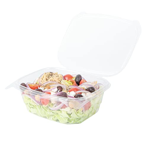 Restaurantware Thermo Tek 32 Ounce Deli Food Containers 100 Anti-Fog Hinged Lid Containers - Freezable Rectangle Clear Plastic To Go Food Containers Disposable - size: 32 oz