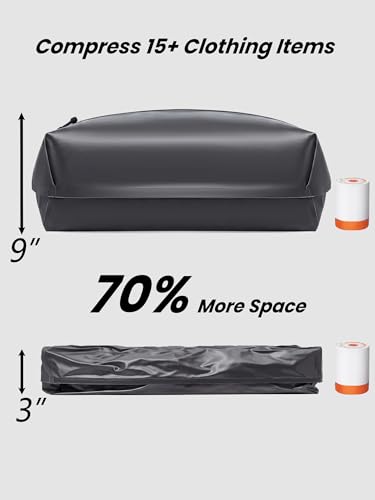 Vacuum Storage Bags For Travel,2 Pack 24L XLarge Vacuum Seal Bags For Clothing Travel,Vacuum Bags With Cordless Pump,Recycled IP68 Waterproof Vacuum Travel Bags for Suitcase and Backpack