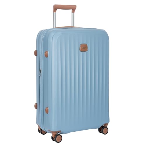 Bric's Taormina Ultra-Light Checked Luggage – Expandable Hard Shell Suitcase with TSA Lock, Anti-Tamper Zippers & 360 Spinner Mobility Wheels - 27 Inch, Sky Blue - color: Sky Blue, size: Checked-Medium