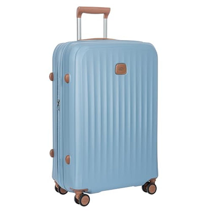 Bric's Taormina Ultra-Light Checked Luggage – Expandable Hard Shell Suitcase with TSA Lock, Anti-Tamper Zippers & 360 Spinner Mobility Wheels - 27 Inch, Sky Blue - color: Sky Blue, size: Checked-Medium