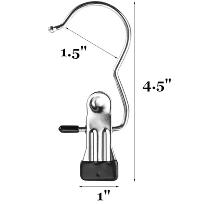 Tosnail 40 Pieces Boot Hanger Clips, Stainless Steel Laundry Hooks, Closet Hanging Clips, Space Saving for Jeans, Hats, Tall Boots, Towels - size: 2x4 inches