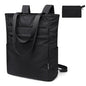 GOLF SUPAGS Foldaway Convertible Tote Backpack Lightweight Nylon Daypack Women Men City Pack Versatile Backpack Leisure, Black - color: Black