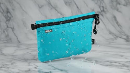 GOX Travel Toiletry Bag, Carry On Small Zipper Pouch, Cosmetic Kit Makeup, Digital Bag, Water Repellent Nylon (Turquoise) - color: Turquoise