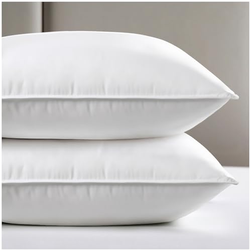 viewstar Bed Pillows Queen/Standard Size Set of 2, Hotel Collection, Down Alternative Soft Pillow for Back, Stomach or Side Sleepers, White - color: White, size: Queen/Standard