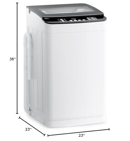 Auertech 28 lbs Portable Washing Machine, Fully Automatic Portable Washer with LED Display, 10 Wash Cycles, 5 Water Levels, 24H Delays, Top Load Washing Machine for Apartment, RV, Dorm, Home - size: 28 lbs