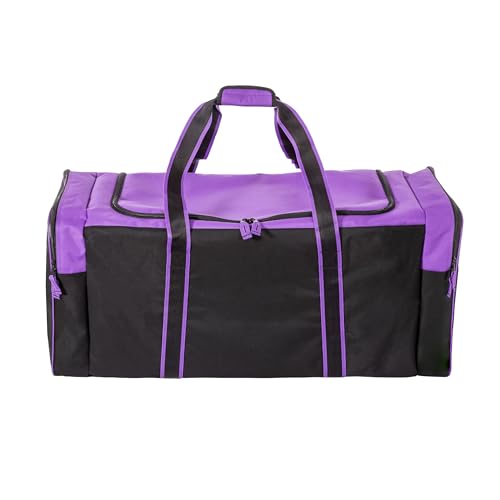 Jetstream Heavy Duty Multi Pocket Durable Sports Gym Equipment Travel Duffel Bag - color: XL 36" Purple, size: 36IN