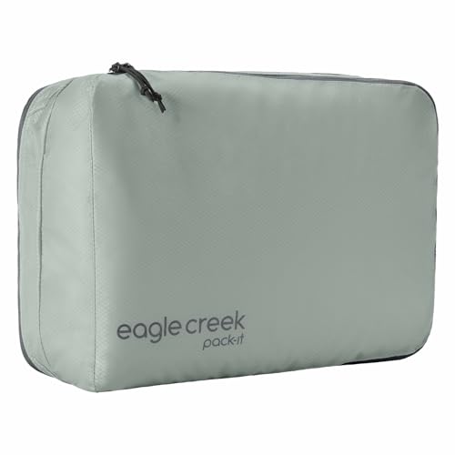 Eagle Creek Pack-It Isolate Clean/Dirty Packing Cube - Dual Compartment Packing Cubes for Optimizing Luggage Space - Lightweight - Recycled Fabric - Washable - Medium - Storm Grey - color: Storm Grey