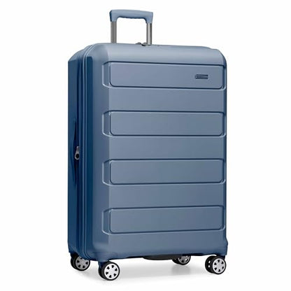 Traveler's Choice Pagosa Hardshell Expandable Luggage with Spinner Wheels, Slate Blue, 30-Inch Large - color: Slate Blue, size: 30-Inch Large