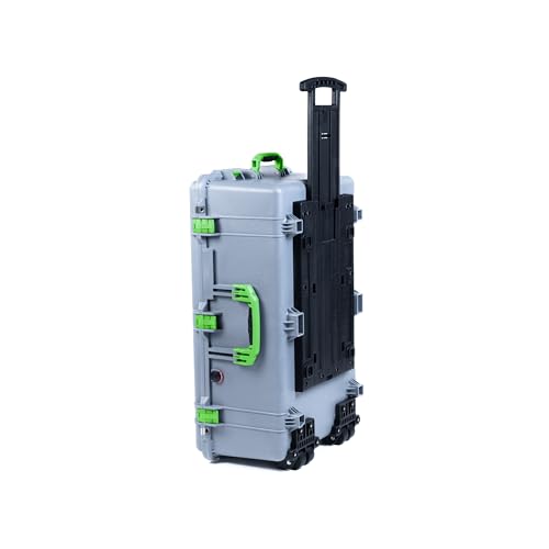 Silver Pelican 1650 Large Case - Comes with Pick & Pluck Foam - Lime Green Handles & Latches. - color: Lime Green Handles & Latches