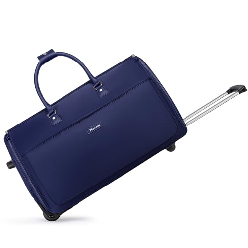 Modoker Rolling Garment Bags, 25in Large Garment Duffle Bag with Wheels, 3 in 1 Garment Suit Luggage Bag, Not Standard Carry-On Size for Women Men Business Travel Weekender, Blue - color: 25in-Blue
