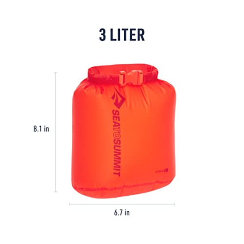 Sea to Summit Ultra-Sil Dry Bag, Ultralight Waterproof Dry Storage - color: Spicy Orange, style: 3 Liter