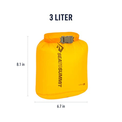 Sea to Summit Ultra-Sil Dry Bag, Ultralight Waterproof Dry Storage - color: Zinnia Yellow, style: 3 Liter