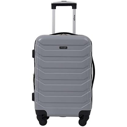 Wrangler 4 Piece Miami Luggage and Packing Cubes Set, Sharkskin - color: Shark, size: 4 Piece Set