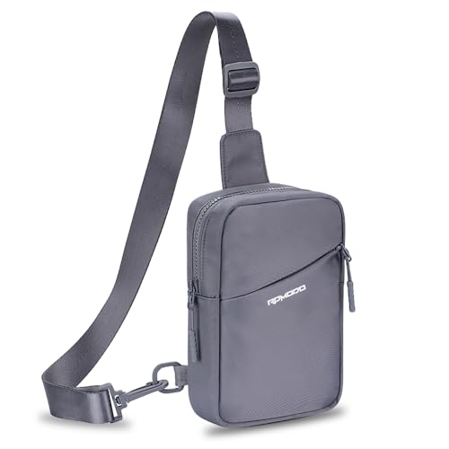 Small Sling Bag for Women Men Chest Bag Water Resistance Mini Crossbody Bag Adjustable Strap Lightweight Shoulder Bag - color: 07-grey