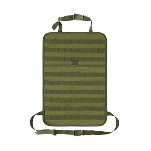 Car Seat Back Organizer, Tactical MOLLE Sag Proof Vehicle Panel Backseat Cover Protector, Universal Molle Nylon Storage Bag Seat Back Hanger Pad for Car Truck SUV Pickup (Army Green) - color: Army Green, 1 PCS