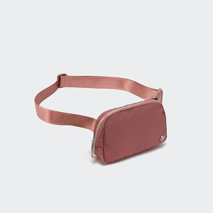 Pander Everywhere Belt Bag for Women, Fashion Waist Packs, Crossbody Bags with Adjustable Strap (Mauve). - color: Mauve