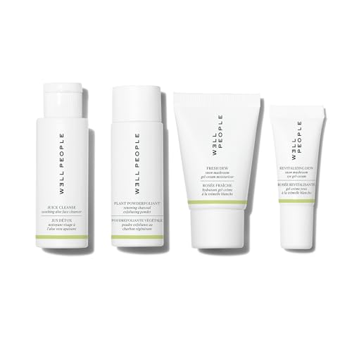 Well People Plant Power Skincare Starter Mini Set, Step-by-Step Skincare Kit For Cleansing, Hydrating, Exfoliating & Nourishing, Vegan & Cruelty-free - size: Travel Size