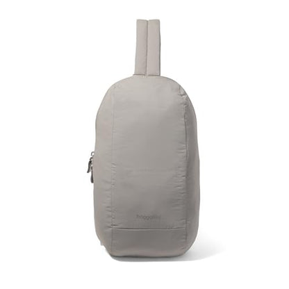 Baggallini Swift Sling - Lightweight 7.25"x 12.5" Crossbody Sling Backpack with Convertible - color: B-lite Silver Sand