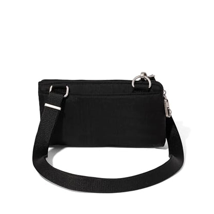 Baggallini Classic Anti-Theft Mini Wallet Crossbody - color: Black