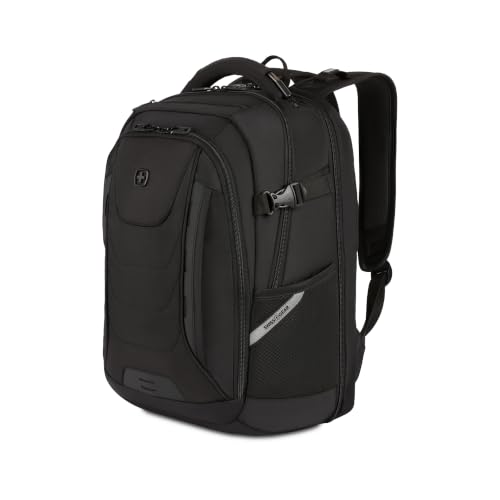 SwissGear Travel Tech Pro Laptop Backpack – Fits Laptops up to 16” – ScanSmart TSA-Friendly Backpack with Multiple Organizer Pockets – Black - color: Black, style: Travel Tech Pro