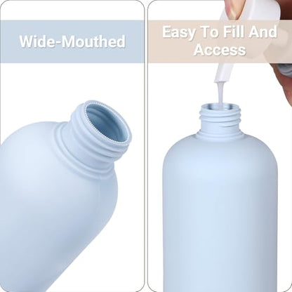 ASEVAT 6.7oz 4pack Refillable Travel Shampoo and Conditioner Bottles, Travel Size containers, Travel Bottle for toiletries, Squeeze Bottles with Flip Cap, Empty Plastic Leak Proof Travel Bottles - color: Blue, size: 6.7oz