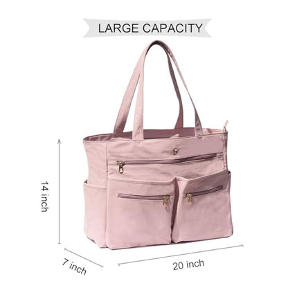 Weekender Bag Carry On Bag Overnight Tote Travel Duffle with 13 Pockets for Travel,Work，Gym,Beach,Teacher,Nurse - color: Pinklish Purple