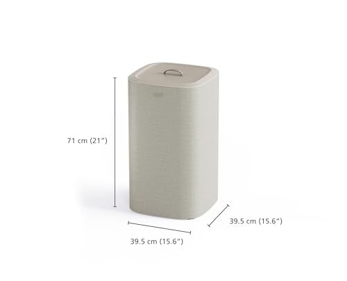 Joseph Joseph Tota One 60L/15.85 gallon Laundry Basket, Removable Washing Bag with handles, Perfect for Bedroom & Bathroom, Ecru - color: Ecru, style: Single Compartment 60L