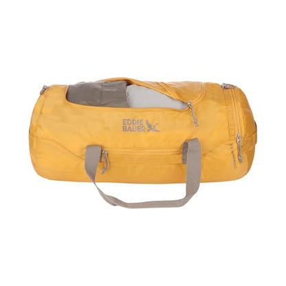 Eddie Bauer Stowaway Packable Duffel Bag | Travel | Foldable | Lightweight | Durable | Ripstop Polyester - color: Field Gold