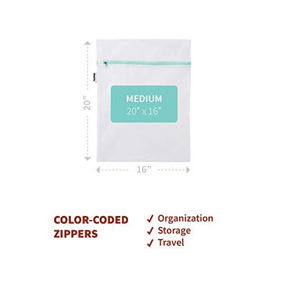 Mamlyn Mesh Laundry Bag for Delicates, Wash Bag for Underwear and Lingerie, Makeup Organizer Bag (2 Medium) - size: 2 Medium