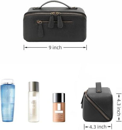 Travel Makeup Bag Cosmetic Pouch Water Resistant Travel Bag for Cosmetics, Brushes, Skincare, Toiletries, Makeup Storage (black) - color: Upgraded black