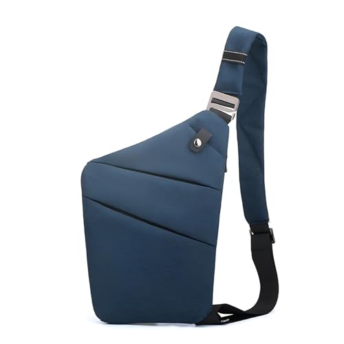 Anti Theft Travel Bag, One Shoulder Large Capacity Cross-body Bag Chest Fashion Lightweight Sling Bags for Travel Sports - color: Blue, style: Right Shoulder