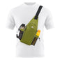 Peicees Small Sling Bag with 2 Bottle Holders (Suitable for 2.5 IN Diameter Bottle), Sling Backpack Crossbody Bag Chest Daypack for Daily Use Travel, Bottle Not Included, Green - color: Green