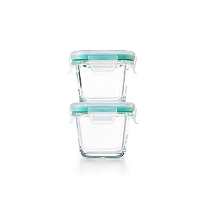 OXO Good Grips 4-Piece Smart Seal Leakproof Mini Glass AirtightContainer Set - size: 4 Piece Mini Set