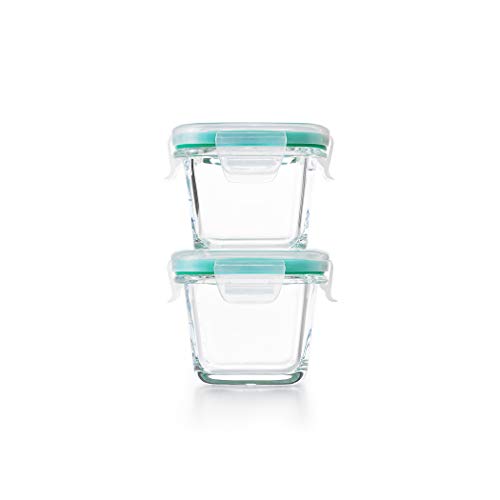 OXO Good Grips 4-Piece Smart Seal Leakproof Mini Glass AirtightContainer Set - size: 4 Piece Mini Set