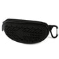 LTOHOE Sunglasses Case for Men and Women, Semi Hard Shell with Metal Carabiner, Portable Zipper Protective Glasses Case - color: Black