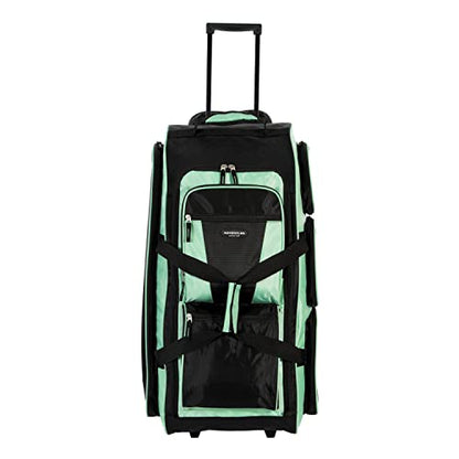 Travelers Club Xpedition 30 Inch Multi-Pocket Upright Rolling Duffel Bag - color: Seafoam