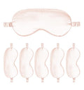 6PACK Silk Sleep Mask Satin Eye Masks Blackout Silky Eyeshade Cover Soft Blindfold Eyeshades for Women Sleeping Travel Gift - color: Pale Blush