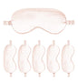 6PACK Silk Sleep Mask Satin Eye Masks Blackout Silky Eyeshade Cover Soft Blindfold Eyeshades for Women Sleeping Travel Gift - color: Pale Blush