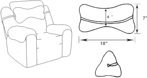 Head Recliner Pillow Adjustable Cotton Headrest Pillows for Recliner Chairs, Pain Relief Neck Support Pillow for Travel Home Sofa Armchair with Zipper Cover (Cream) - color: Cream