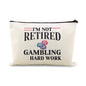 Funny Casino Makeup Bag for Gambling Lovers Slot Machin Gifts Travel Toiletry Bag Pouch Zipper Cosmetics Bag for Gamblers Family Friends Gambling Gift Grandfather Grandmother Retirement Present - color: Gambling