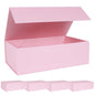 LFBOX Pink Gift Box with Magnetic Lids 13.8x8.3x4.4 in, Large Bridesmaid Groomsman Proposal Boxes 5 Pack, Collapsible Rectangle Storage Box - color: Pink, size: 1 count (Pack of 5)
