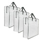 3 Pack Clear Storage Bags with Zipper and Handles, Blanket Bags For Closet Storage, Moving and Packing Supplies for College, Underbed Storage Organizer for Clothes Pillow Bedding Christmas Wreath - style: 3 Middle zipper