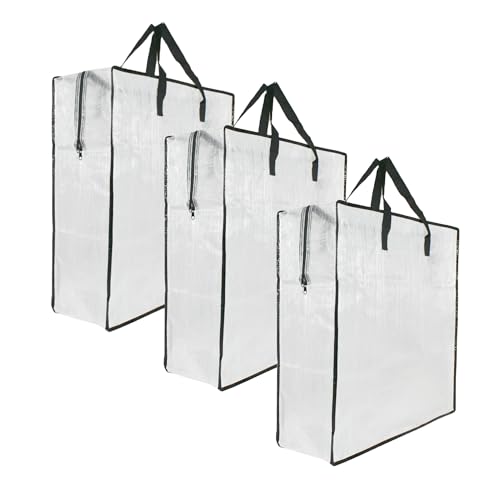 3 Pack Clear Storage Bags with Zipper and Handles, Blanket Bags For Closet Storage, Moving and Packing Supplies for College, Underbed Storage Organizer for Clothes Pillow Bedding Christmas Wreath - style: 3 Middle zipper