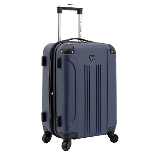 Travelers Club Chicago Hardside Expandable Spinner Luggages, Navy Blue, 5 Piece Set, TCL-77995-410 - color: Navy Blue, size: 5 Piece Set