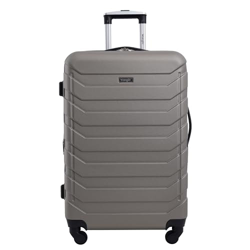 Wrangler 4 Piece Miami Luggage and Packing Cubes Set, Desert Taupe - color: Desert Taupe, size: 4 Piece Set