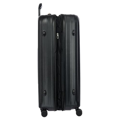 Bric's Taormina Ultra-Light Checked Luggage – Expandable Hard Shell Suitcase with TSA Lock, Anti-Tamper Zippers & 360 Spinner Mobility Wheels - 32 Inch, Black - color: Black, size: Checked-Extra Large