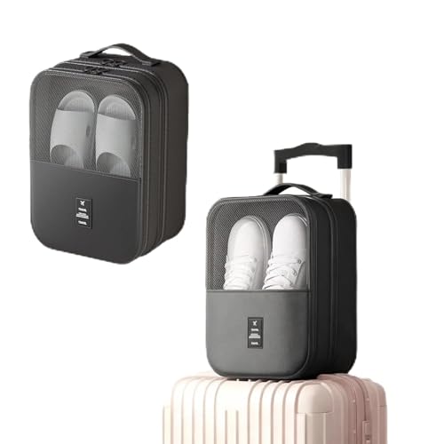 2 Pcs Shoe Bags for Travel - Holds 3 Pair of Shoes,Black Portable Shoes Storage Bag Organizer, Travel Luggage Shoe Organizer for Women and Teenager